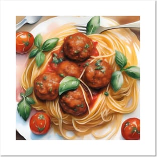 National Spaghetti Day - January 4 - Watercolor Posters and Art